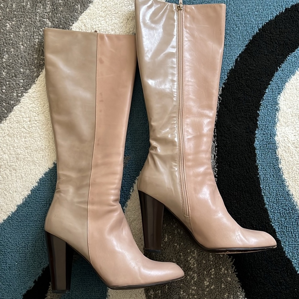 Cole Haan Milan’s Tall Boot Taupe/Patent
